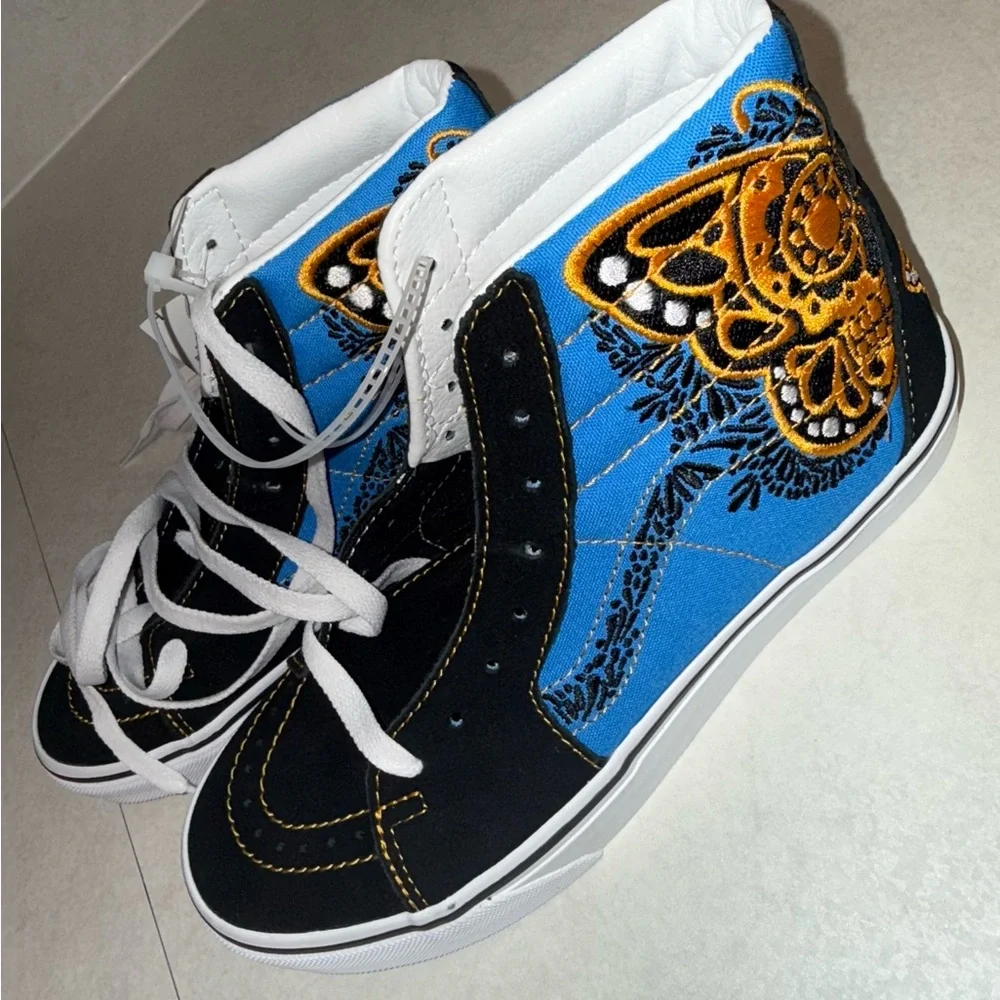 Vans Dia De Los Muertos Sk8-Hi Skate Shoe butterfly men size 6 women size 7.5 - Picture 10 of 14